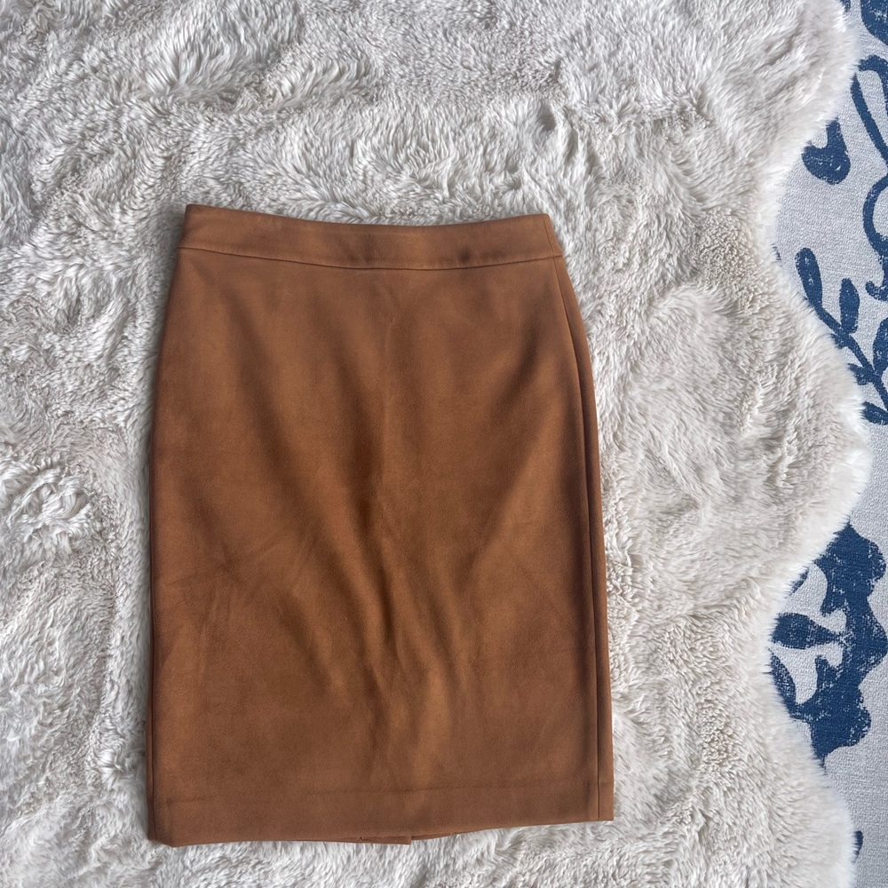 Ann Taylor Skirt | Faux Suede | Tan